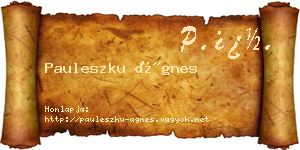 Pauleszku Ágnes névjegykártya